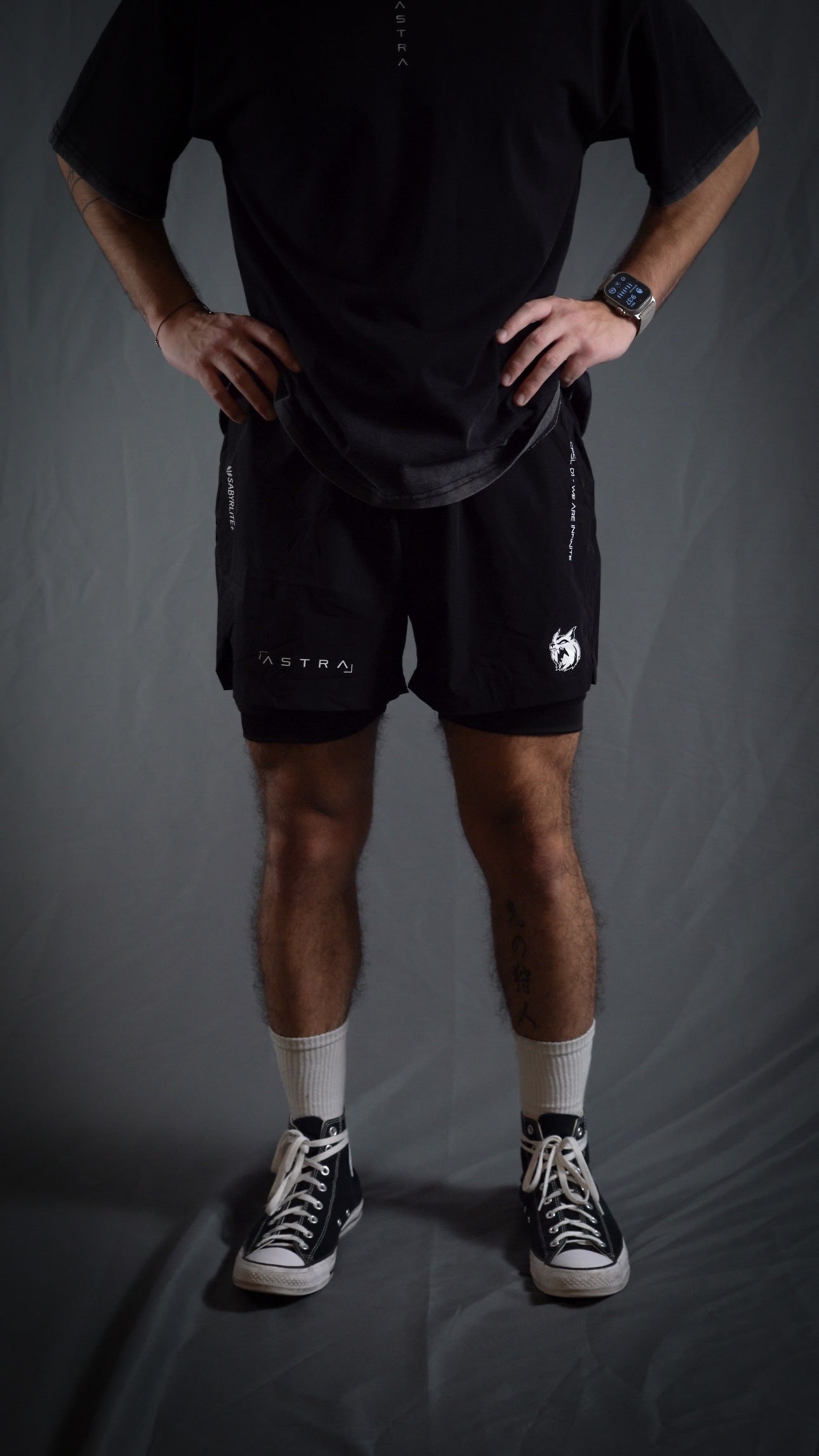 “We Are Infinite” (Sabyrlite+) Compression Shorts (Onyx)