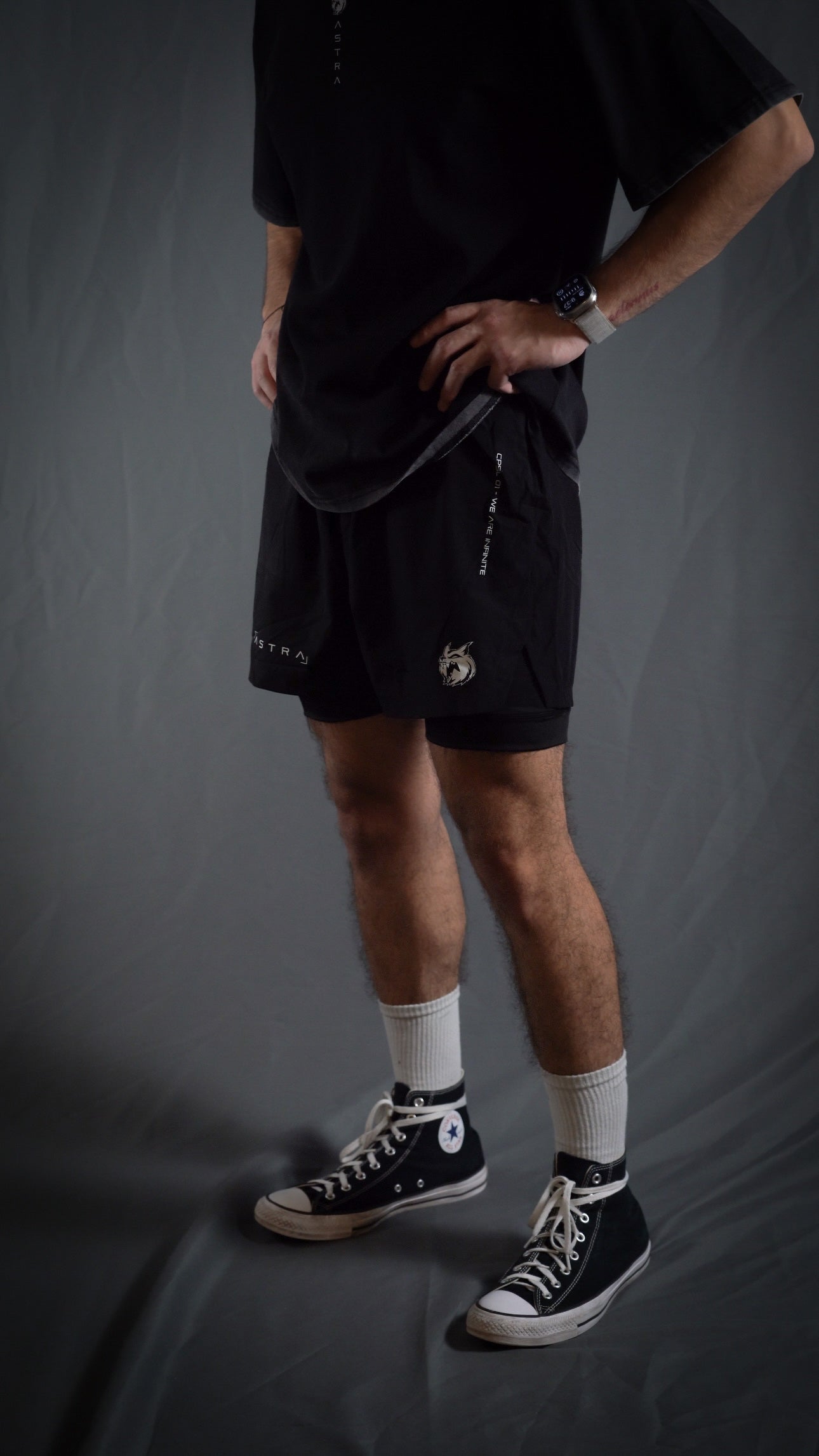 “We Are Infinite” (Sabyrlite+) Compression Shorts (Onyx)