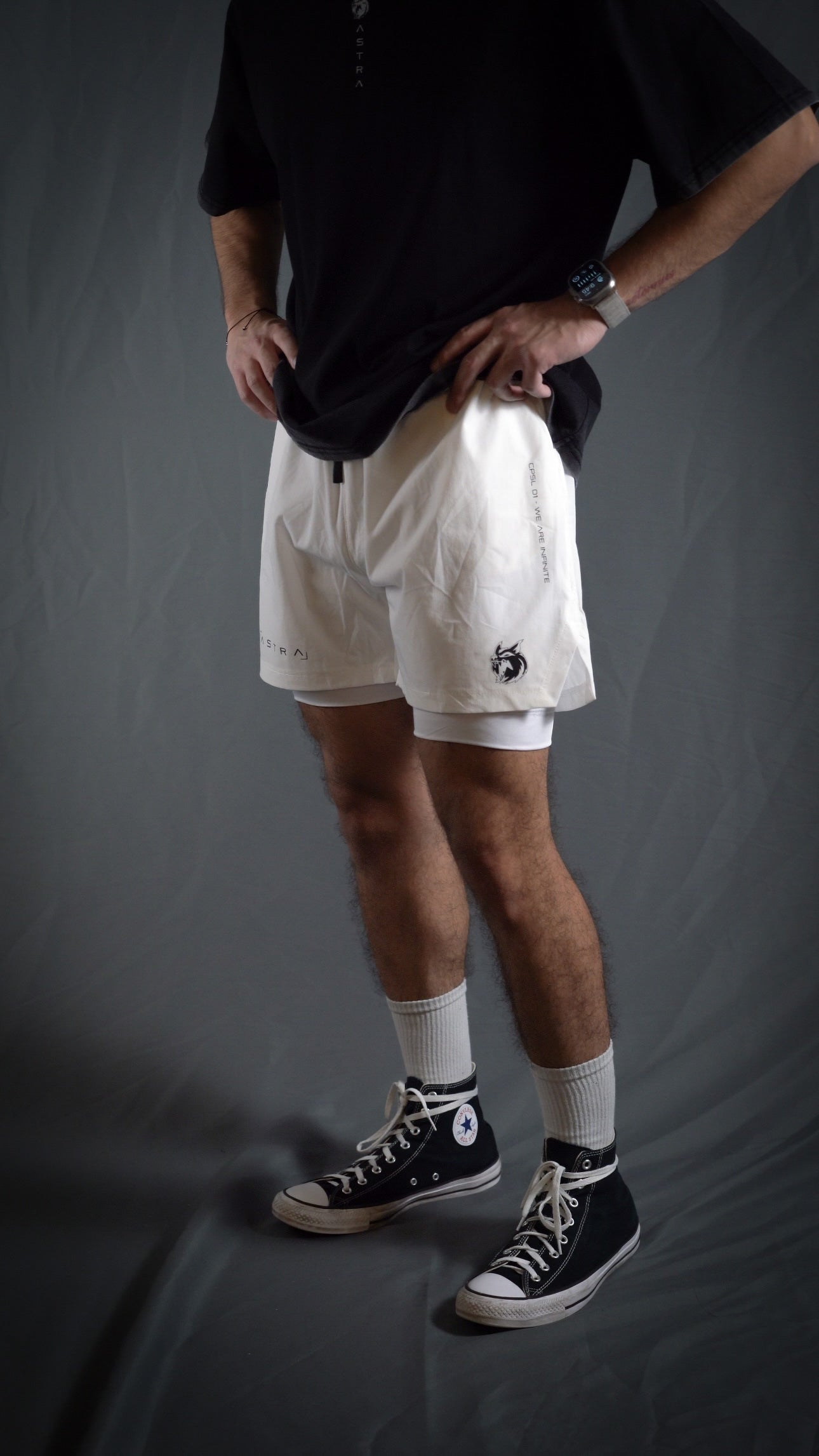 “We Are Infinite” (Sabyrlite+) Compression Shorts (Frost)