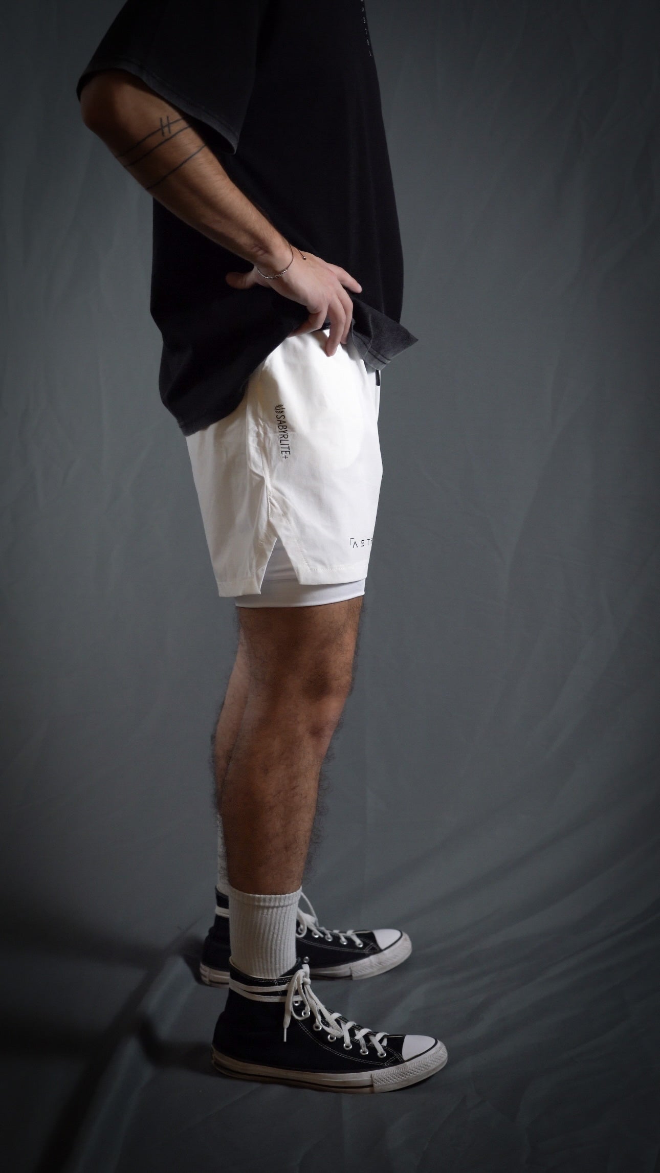 “We Are Infinite” (Sabyrlite+) Compression Shorts (Frost)