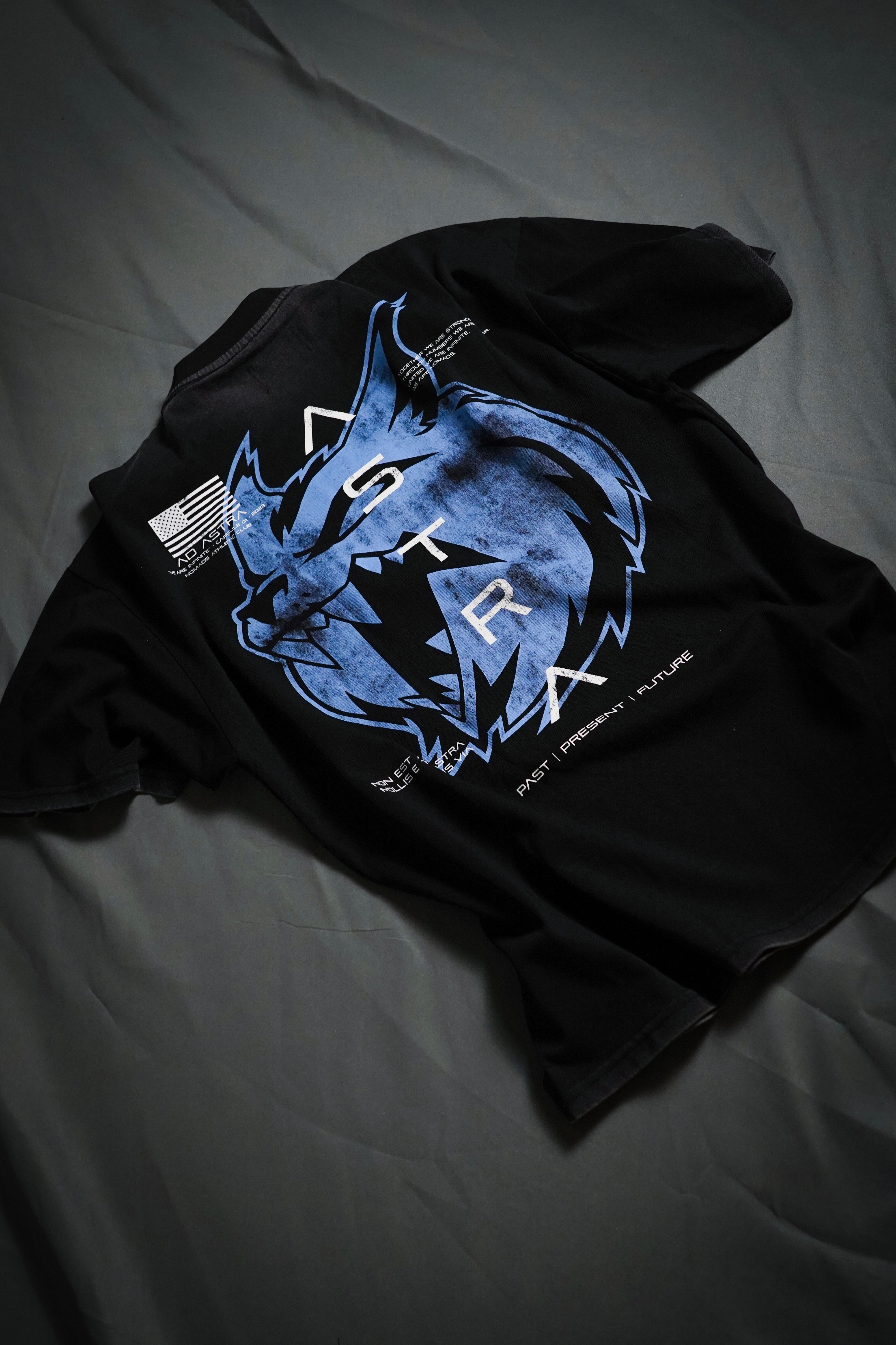 We Are Infinite” (Premier Vintage) Oversized Cloak (Obsidian