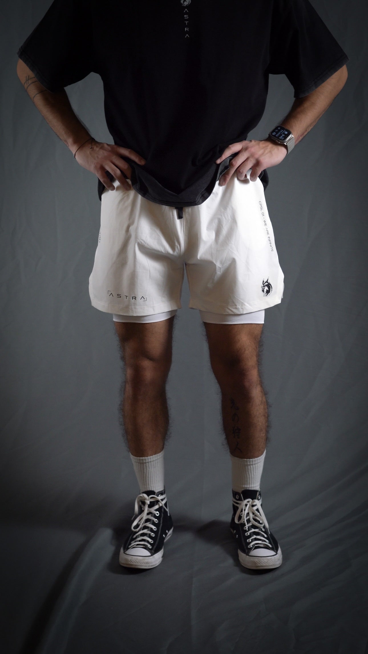 “We Are Infinite” (Sabyrlite+) Compression Shorts (Frost)