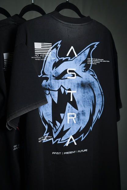 “We Are Infinite” (Premier Vintage) Oversized Cloak (Obsidian/Glacier)