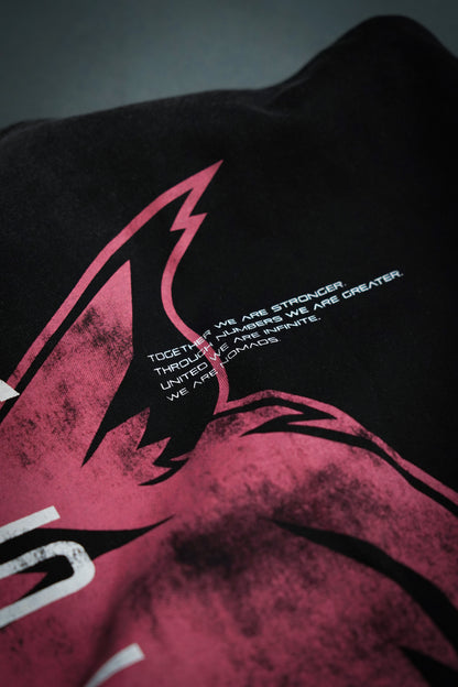 “We Are Infinite” (Premier Vintage) Oversized Cloak (Obsidian/Ember)